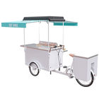 عربة طعام مصنوعة من الفولاذ النقي للشواء ، عربة طعام متعددة الوظائف مع سكوتر كهربائي للأرضيات غير قابلة للانزلاق