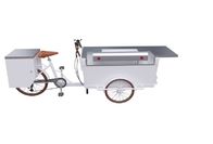 SS304 Worktable 11.3RPM 25km / H Tricycle Grill Food عربة الطعام