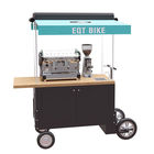 4 عجلات تحميل 300 كجم دراجة خشبية لبيع القهوة عربة