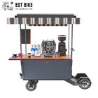 عربة قهوة خارجية لبيع القهوة 48 فولت مع طاولة عمل من الفولاذ المقاوم للصدأ