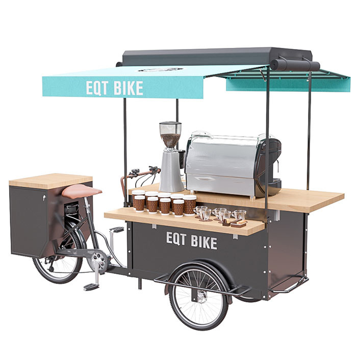 سهل التشغيل في الهواء الطلق القهوة الدراجة عربة عالية الكربون الصلب الإطار CE المعتمدة