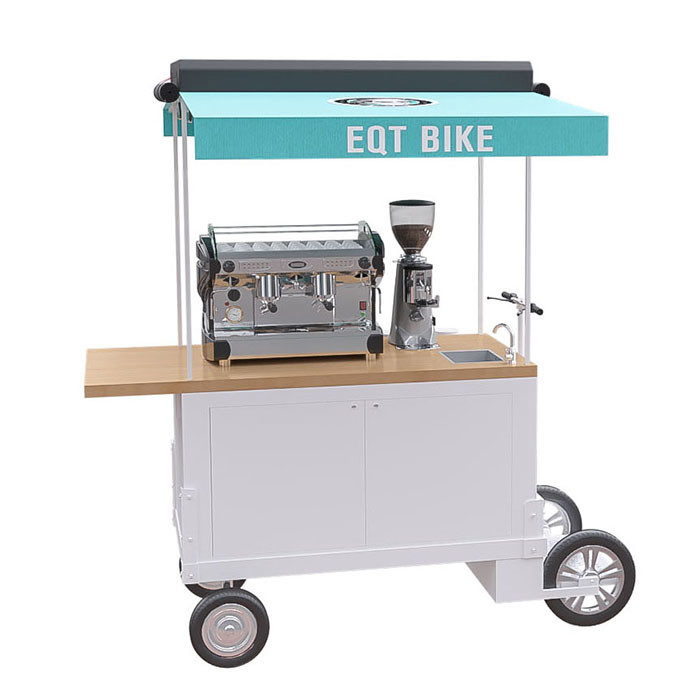 عربة القهوة الدراجة المحمولة مع تكوين البطارية عالية المواصفات